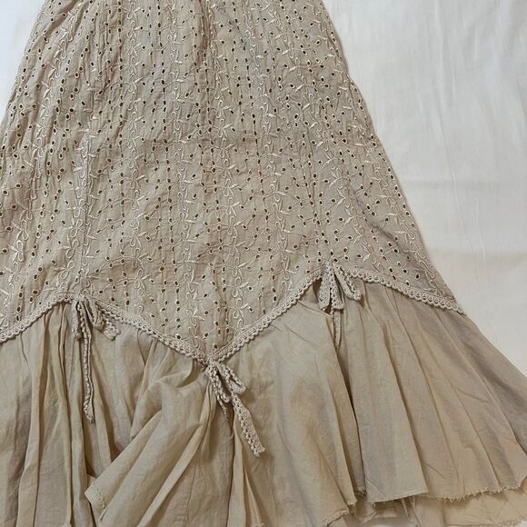 Women's Cream and Tan Dress - Picture 3 of 5